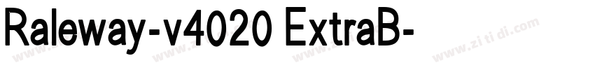 Raleway-v4020 ExtraB字体转换